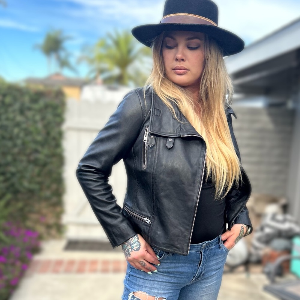 All Saints Black Leather Jacket